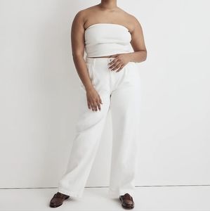 Madewell The Harlow Wide-Leg Jean in Tile White, NWT Sz 33